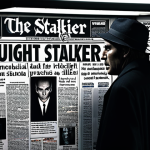 **

> A newspaper stand overflowing with sensational headlines about the Night Stalker, focusing on fear and paranoia. Dark, gothic style, maybe with a flickering streetlight.

**