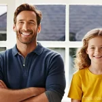 크리스 와츠 Chris Watts 의 가족 살해 사건 - **Prompt:** A family portrait in a sun-drenched, meticulously tidy suburban living room. A smiling m...