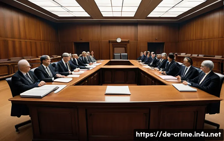 길레인 맥스웰 Ghislaine Maxwell 의 체포와 재판 - A detailed courtroom scene depicting a complex legal trial in a modern European-style courtroom, fea...